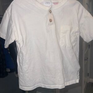 Zara Kids White Button-Up Shirt